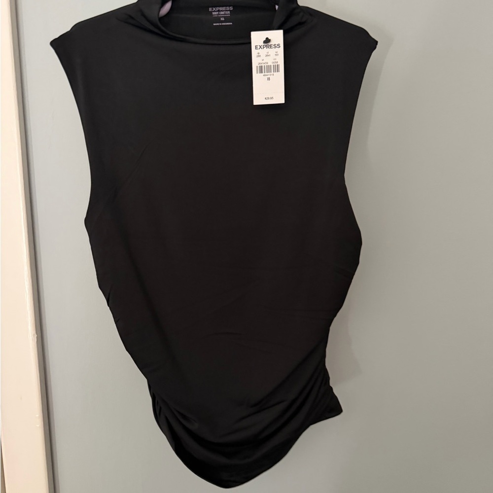Express Black Sleeveless Mock Neck Tank Top